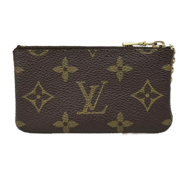 LOUIS VUITTON Pochette Cles Coin Wallet Monogram Leather Brown - Picture 3 of 13